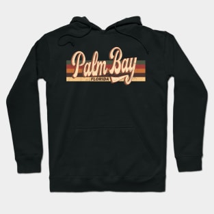 Palm Bay Florida Retro Vintage 70s 80s Design Hoodie